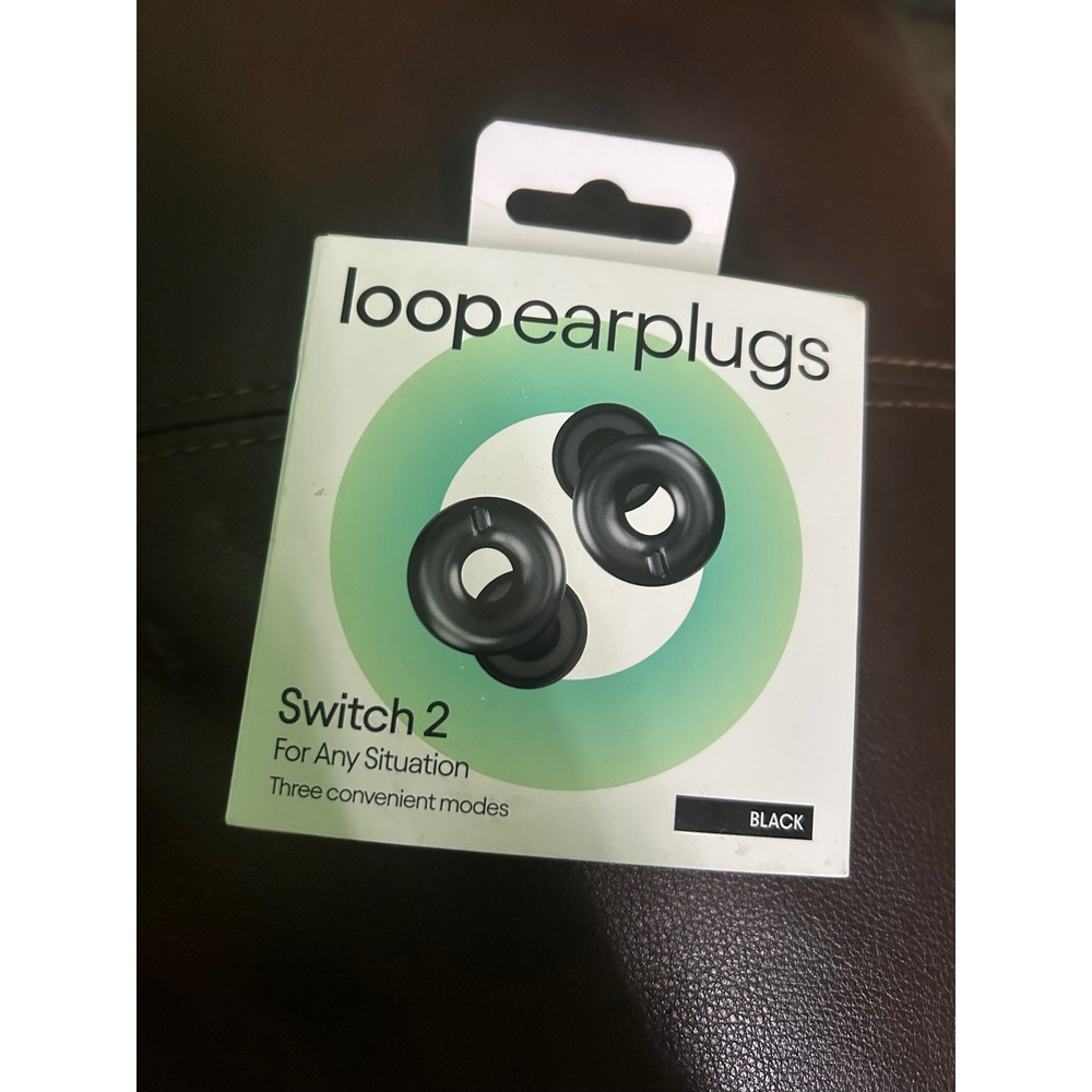 New Loop Switch 2 Earplugs Black 3-in-1 Adjustable Noise Reduction Protection